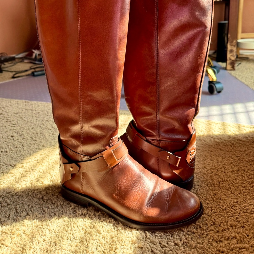 TORY BURCH Brown Leather knee High Boots